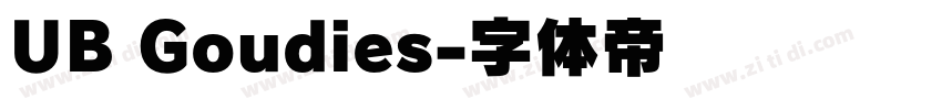 UB Goudies字体转换
